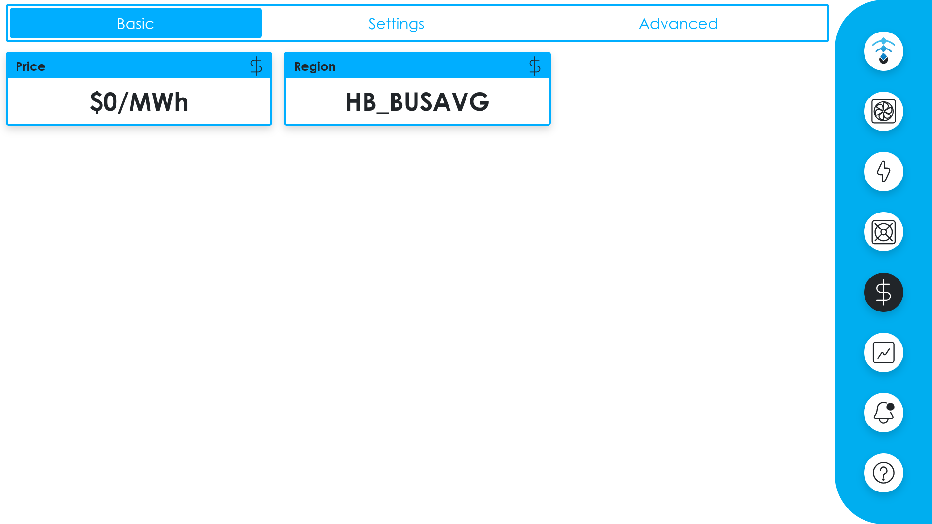 Market Sync - Basic tab